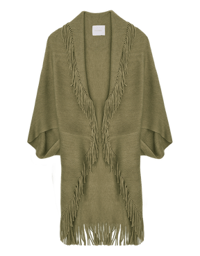 Poncho Tricot Franja