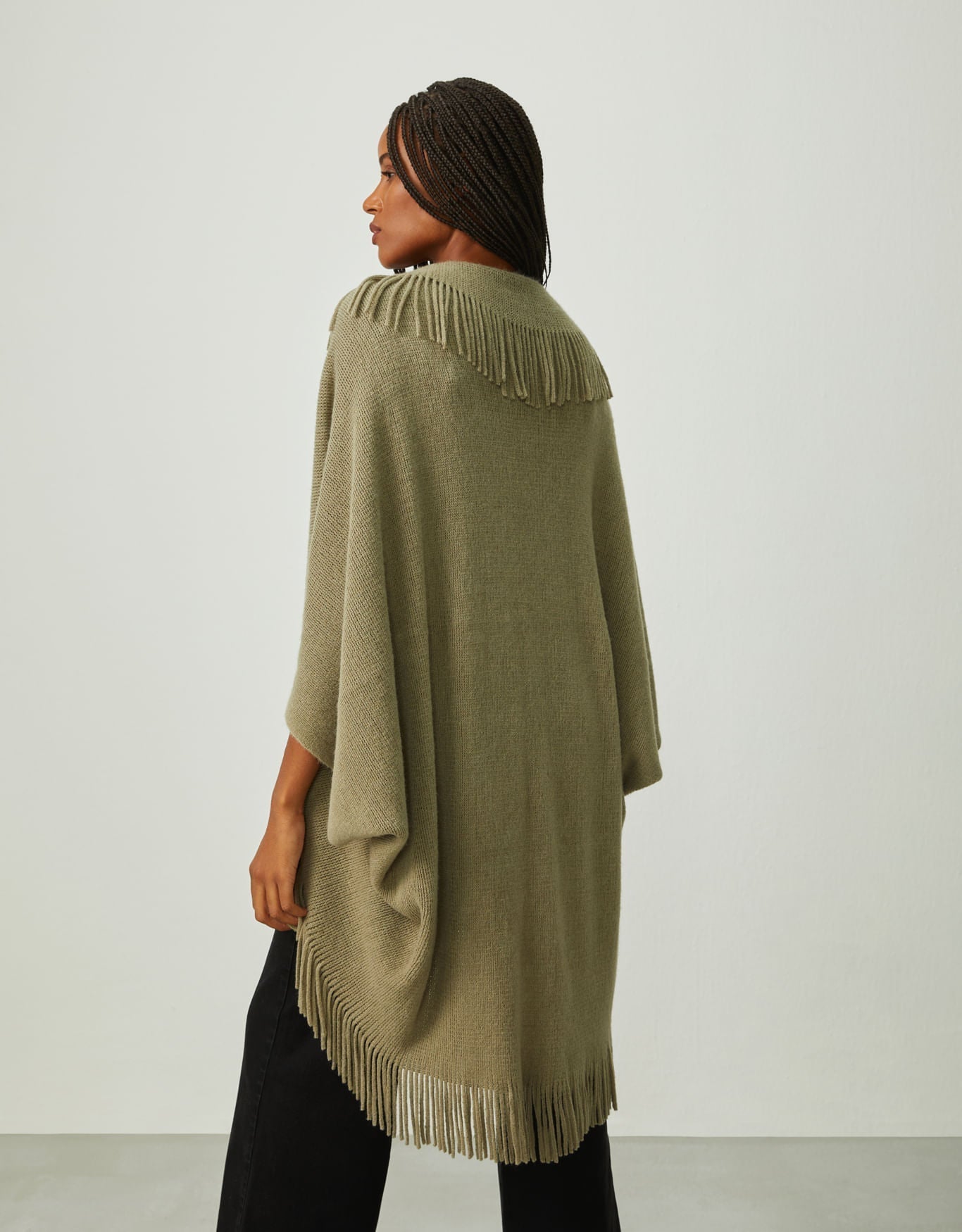 Poncho Tricot Franja